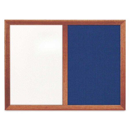 United Visual Products Enclosed Corkboard, 1 Door, 18"x24", 4" Fra UV3421-SATIN-BLACK